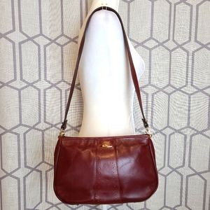 Etienne Aigner red leather shoulder bag